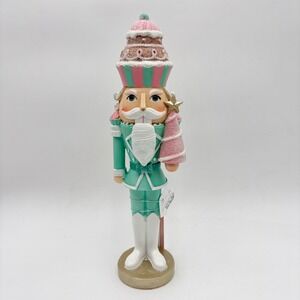 Christmas Nutcracker  Holiday Cupcake Hat Holding Tree Festive Holiday Decor 14"